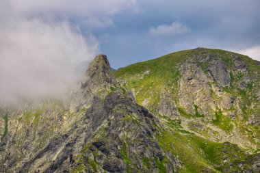 Romanya 'daki Fagarasi dağlarıyla bir yaz günü manzara.