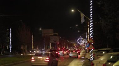 Noel 'de arabalı bir cadde