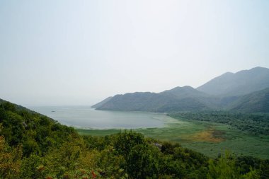 Balkan Yarımadası 'nın en büyük tatlı su gölü olan Skadar Gölü manzarası