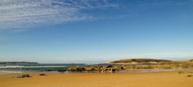 Cantabria, Santander Körfezi, Playa de Los Tranquilos kumsalı.