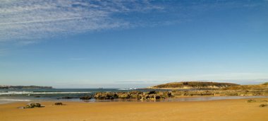 Cantabria, Bay of Santander, sandy beach Playa de Los Tranquilos clipart