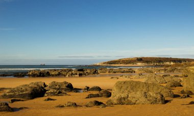 Cantabria, Santander Körfezi, Playa de Los Tranquilos kumsalı.