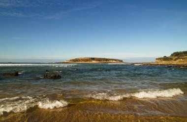 Cantabria, Santander Körfezi, Playa de Los Tranquilos kumsalı.