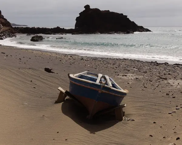 stock image Gran Canaria, dark sand beach playa del Burrero 