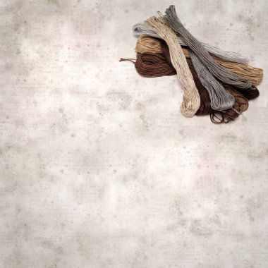  eski kağıt arka plan desenli şık eski kağıt arka plan, kare, pamuk işlemeli iplik hankleri farklı renklerde