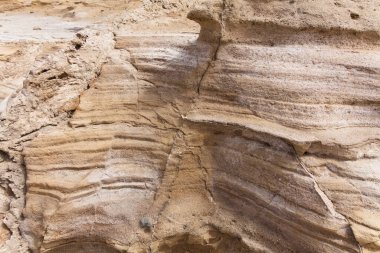 Gran Canaria, Las Palmas de Gran Canaria kıyısındaki El Confital plajındaki kayaların dokusu.