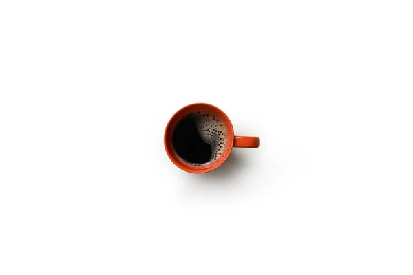 Orange Kaffeetasse Isoliert Auf Weißem Hintergrund Isoliert Clipping Pfad Enthalten — Stockfoto