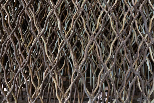 金属接ぎ木の質感と背景クローズアップ — ストック写真