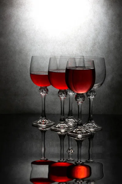 Still Life Glasses Red Liquid — Stock Photo, Image