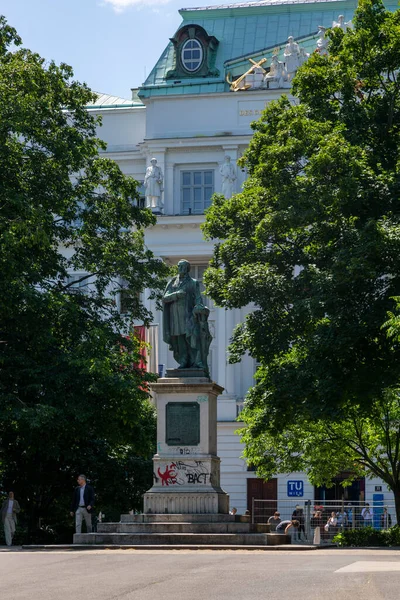 Wiedeń Austria Czerwiec 2023 Pomnik Austriackiego Inżyniera Josepha Ressela Przy — Zdjęcie stockowe