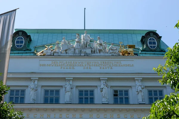 Vienna Österrike Juni 2023 Tekniska Universitetshuset Wien Karlsplatz Torg — Stockfoto