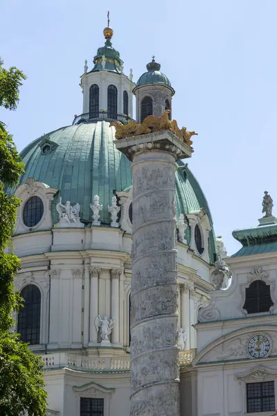 Vienna Österrike Juni 2023 Karlskirche Sankt Karlsplatz Katedralen Wien — Stockfoto