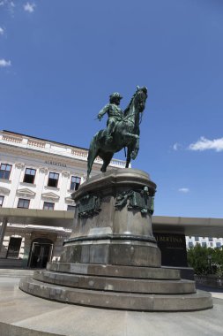 Viyana, Avusturya - 13 Haziran 2023: Viyana 'da Arşidük Albrecht' in Binicilik Anıtı