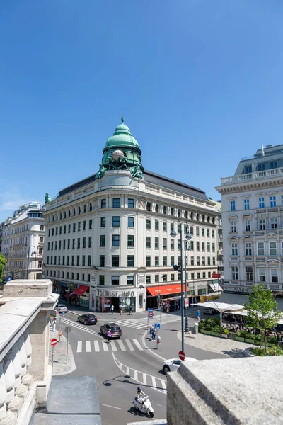 Viena Austria Junio 2023 Edificio Con Cúpula Verde Centro Viena — Foto de Stock