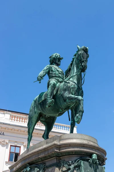 Vienna Austria Giugno 2023 Monumento Equestre All Arciduca Albrecht Vienna — Foto Stock