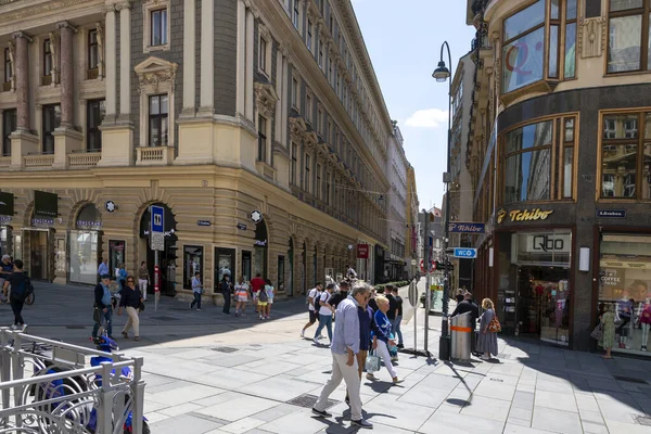 Wien Österreich Juni 2023 Blick Auf Die Grabenstraße Zentrum Wiens — Stockfoto