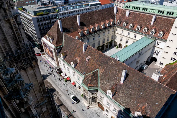 Viyana Avusturya Haziran 2023 Gözlem Güvertesinden Stephen Katedrali Önündeki Meydanın — Stok fotoğraf