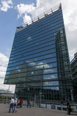 Viyana, Avusturya - 14 Haziran 2023: Viyana Uluslararası Merkezi Gökdelenleri 