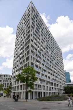 Viyana, Avusturya - 14 Haziran 2023: Viyana Uluslararası Merkezi Gökdelenleri 