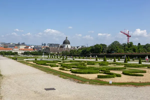 Відень Австрія Червня 2023 Вид Бельведерський Сад Відні — стокове фото