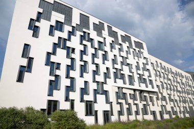 Viyana, Avusturya - 16 Haziran 2023: Viyana Ekonomi ve İş Üniversitesi Akademik Binası