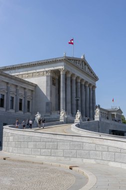 Viyana, Avusturya - 19 Haziran 2023: Avusturya Parlamento Binası