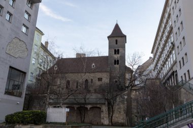 Viyana, Avusturya - 20 Haziran 2023: Ruprechtskirche, Viyana 'nın en eski kilisesi