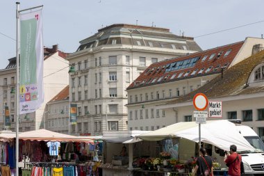 Viyana, Avusturya - 22 Haziran 2023: Viyana sokaklarından birinin manzarası