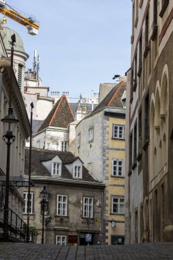 Viyana, Avusturya - 22 Haziran 2023: Viyana sokaklarından birinin manzarası