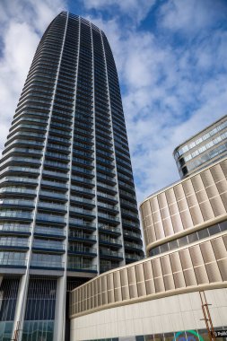 Bratislava, Slovakya - 14 Şubat 2024: Slovak başkenti Bratislava 'nın modern mimarisi