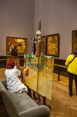 Viyana, Avusturya - 16 Şubat 2024: Doğal Tarih Müzesi Viyana