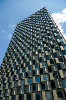 Viyana, Avusturya - 14 Haziran 2023: Viyana Uluslararası Merkezi Gökdelenleri 