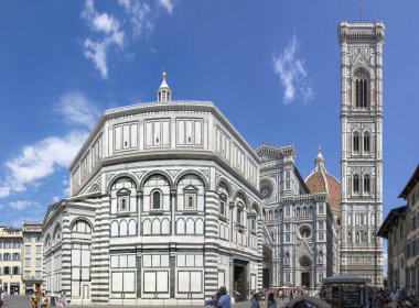 Floransa, İtalya - 21 Ağustos 2019: Floransa, İtalya 'daki Aziz Mary Katedrali