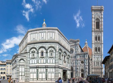 Floransa, İtalya - 21 Ağustos 2019: Floransa, İtalya 'daki Aziz Mary Katedrali