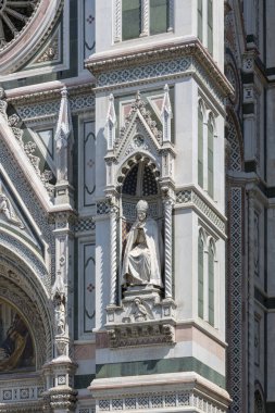 Floransa, İtalya - 21 Ağustos 2019: İtalya 'daki Floransa' da Aziz Mary Katedrali 'nin bir parçası