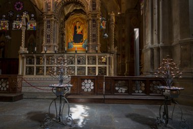 Floransa, İtalya - 21 Ağustos 2019: Floransa 'daki Katolik Kilisesi