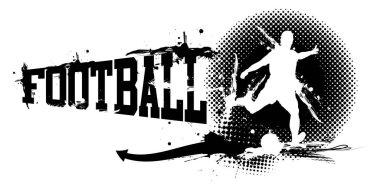 Men Football Banner 'ın vektör illüstrasyonu