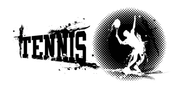 Uma Ilustração Vetorial Men Tennis Banner Ilustração De Bancos De Imagens