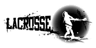 Kadın Lacrosse Banner 'ın vektör çizimi