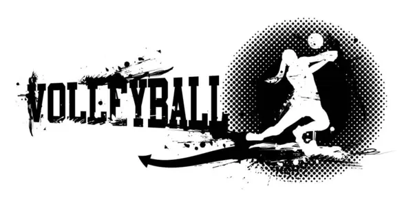 Une Illustration Vectorielle Bannière Volleyball Féminin Vecteur En Vente