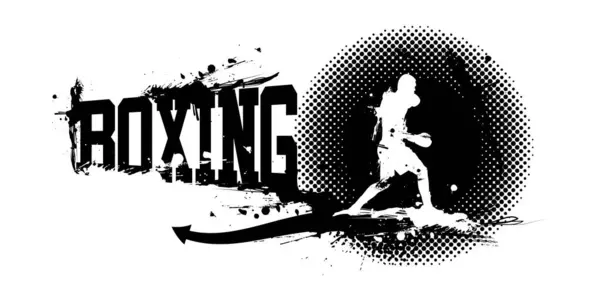 Egy Vektor Illusztrációja Boxing Banner Jogdíjmentes Stock Illusztrációk
