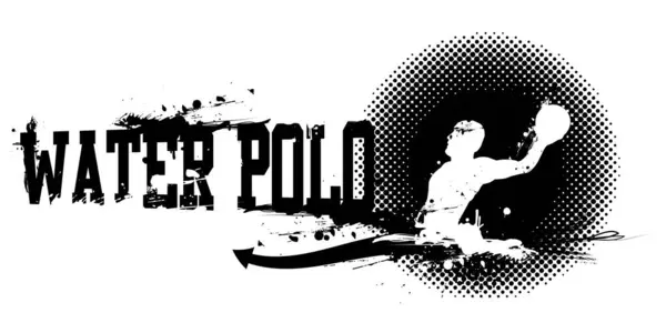 Egy Vektor Illusztrációja Water Polo Banner Vektor Grafikák