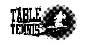 Masa Tenisi Pingpong Sancağının vektör illüstrasyonu