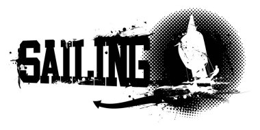 Yelkenli Yarış Sancağının vektör çizimi