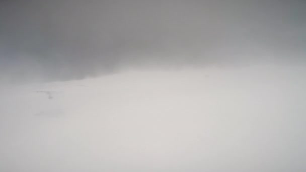 Harsh Antarctic Blizzard Snow Drift Camera View Antártica Pólo Sul — Vídeo de Stock