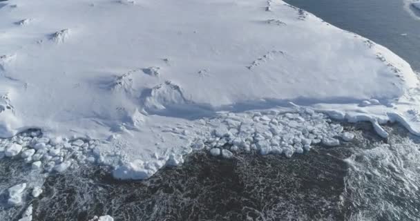 Pobřeží Oceánu Antarktidy Seascape Leteckého Let Pohled Severní Antarktidy Otevřené — Stock video