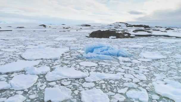 Antártida Ice Polar Ocean Seascape Aerial View Antártico Paisaje Superficie — Vídeo de stock