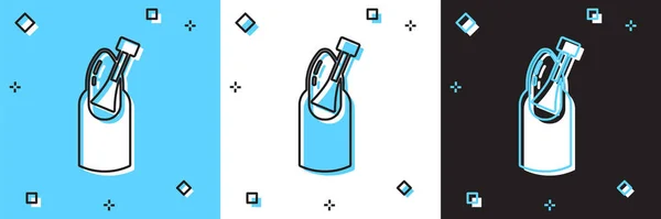 Définir Icône Manucure Des Ongles Isolé Sur Fond Bleu Blanc — Image vectorielle