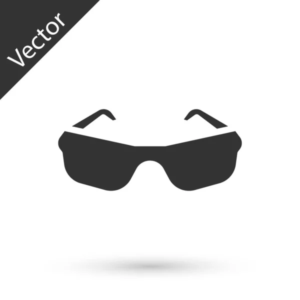 Grå Glas Ikon Isolerad Vit Bakgrund Symbolen För Glasögonbåge Vektor — Stock vektor
