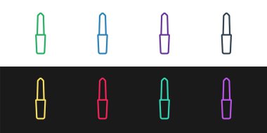 Siyah ve beyaz arkaplanda tırnak dosya simgesini ayarla. Manikür aleti. Vektör.